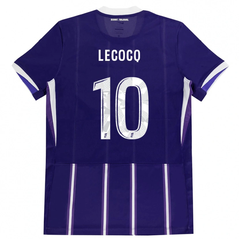 Danxen Hombre Camiseta Anaëlle Lecocq #10 Morado Blanco 1ª Equipación 2026/27 La Camisa