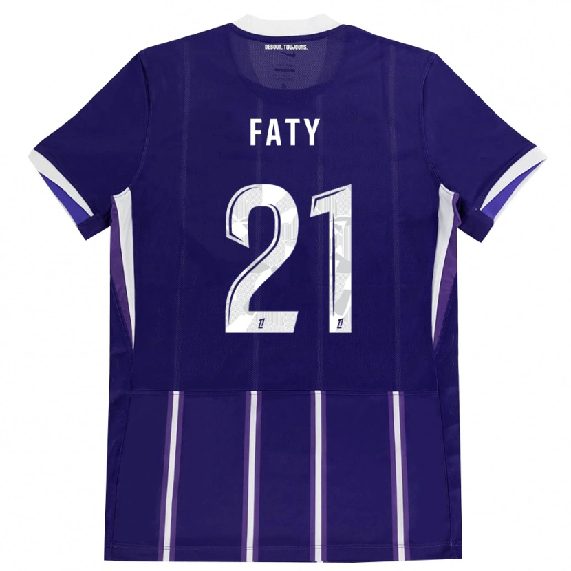 Danxen Hombre Camiseta Enzo Faty #21 Morado Blanco 1ª Equipación 2026/27 La Camisa