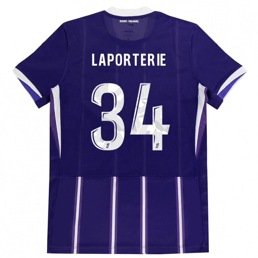 Danxen Hombre Camiseta Ambre Laporterie #34 Morado Blanco 1ª Equipación 2026/27 La Camisa