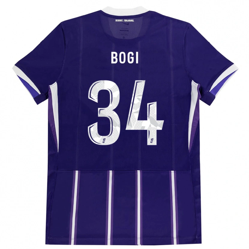 Danxen Hombre Camiseta Fiona Bogi #34 Morado Blanco 1ª Equipación 2026/27 La Camisa