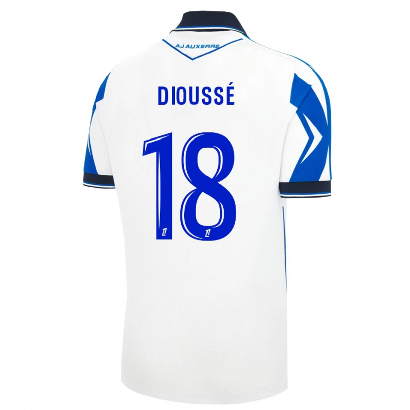 Danxen Hombre Camiseta Assane Dioussé #18 Negro Blanco Azul 1ª Equipación 2026/27 La Camisa