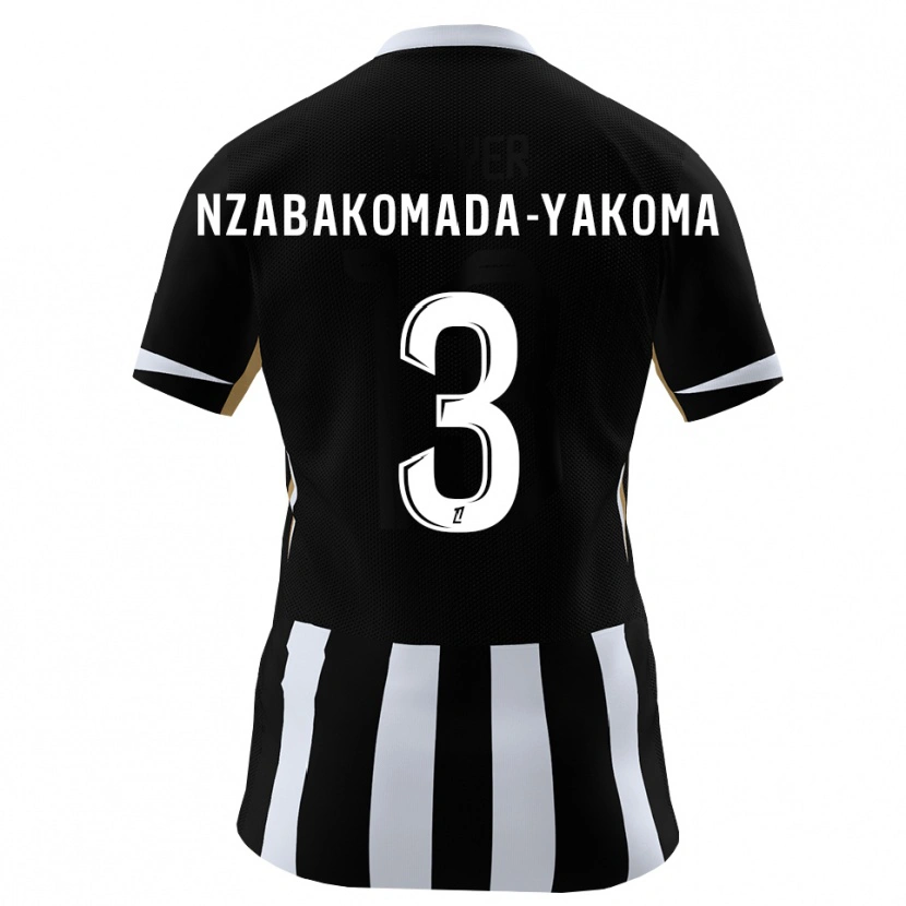 Danxen Hombre Camiseta Raphaël Nzabakomada-Yakoma #3 Negro Azul 1ª Equipación 2026/27 La Camisa