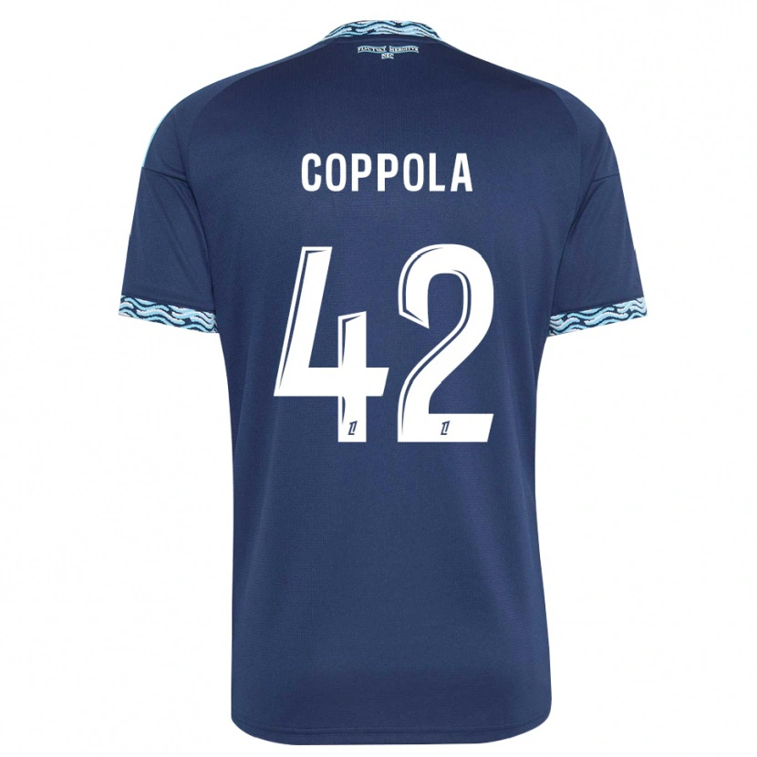 Danxen Hombre Camiseta Diego Coppola #42 Azul Acero Blanco 1ª Equipación 2026/27 La Camisa