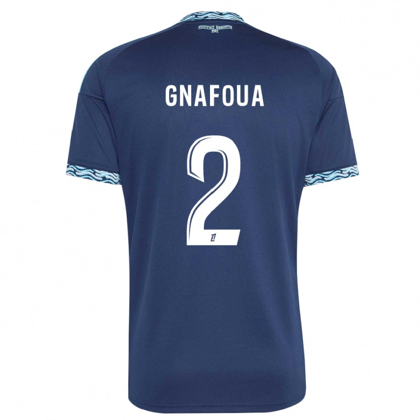 Danxen Hombre Camiseta Isaac Gnafoua #2 Azul Acero Blanco 1ª Equipación 2026/27 La Camisa