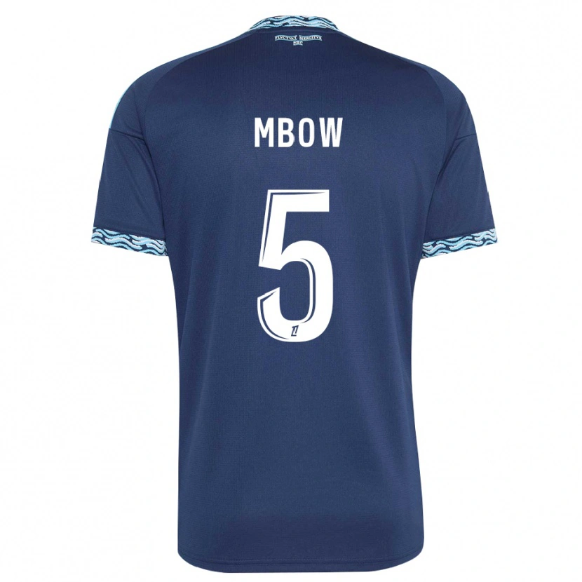 Danxen Hombre Camiseta Moustapha Mbow #5 Azul Acero Blanco 1ª Equipación 2026/27 La Camisa