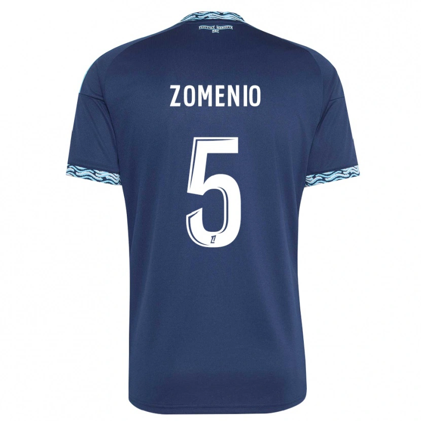 Danxen Hombre Camiseta Paco Zomenio #5 Azul Acero Blanco 1ª Equipación 2026/27 La Camisa
