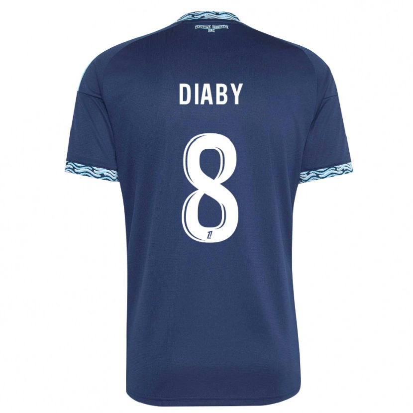 Danxen Hombre Camiseta Aboubakar Diaby #8 Azul Acero Blanco 1ª Equipación 2026/27 La Camisa
