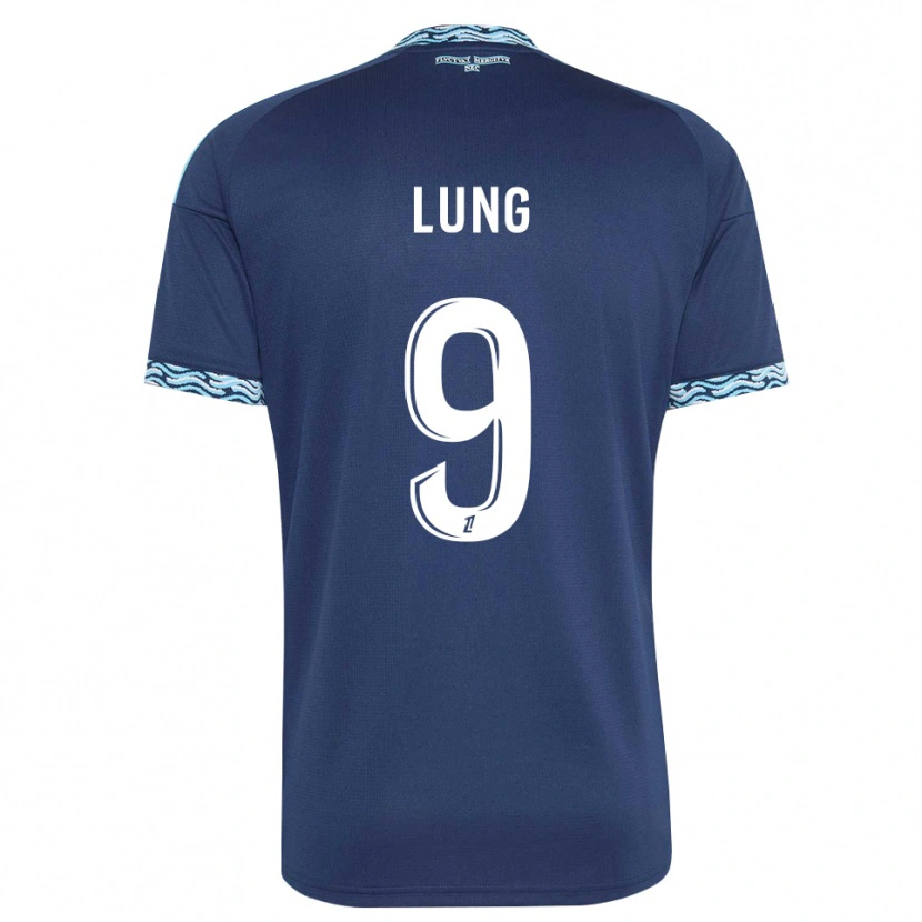 Danxen Hombre Camiseta Nelson Lung #9 Azul Acero Blanco 1ª Equipación 2026/27 La Camisa