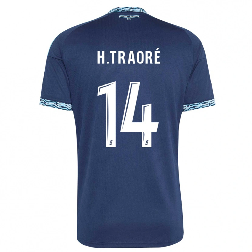 Danxen Hombre Camiseta Hamari Traoré #14 Azul Acero Blanco 1ª Equipación 2026/27 La Camisa