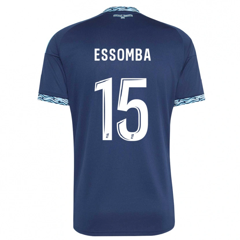 Danxen Hombre Camiseta Aaron Essomba #15 Azul Acero Blanco 1ª Equipación 2026/27 La Camisa