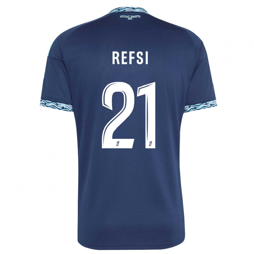 Danxen Hombre Camiseta Ilian Refsi #21 Azul Acero Blanco 1ª Equipación 2026/27 La Camisa