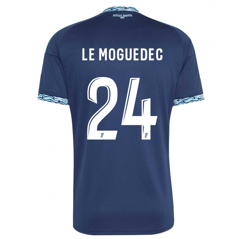 Danxen Hombre Camiseta Anaële Le Moguedec #24 Azul Acero Blanco 1ª Equipación 2026/27 La Camisa
