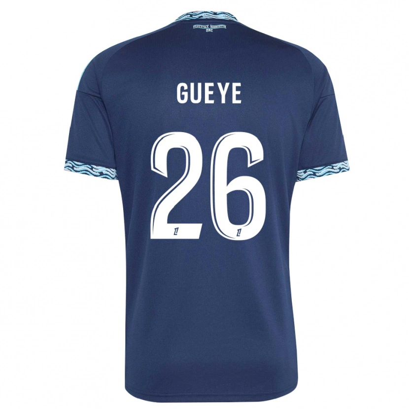 Danxen Hombre Camiseta Lamine Gueye #26 Azul Acero Blanco 1ª Equipación 2026/27 La Camisa