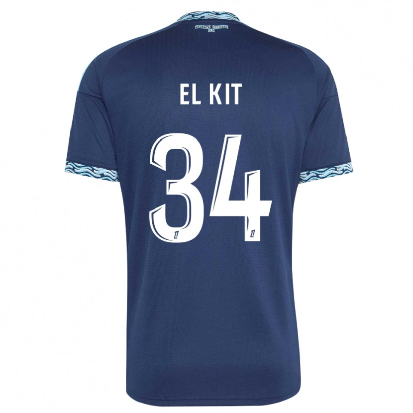 Danxen Hombre Camiseta Kamil El Kit #34 Azul Acero Blanco 1ª Equipación 2026/27 La Camisa