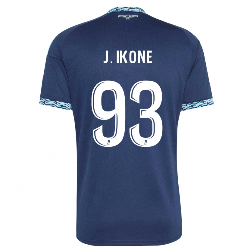 Danxen Hombre Camiseta Jonathan Ikoné #93 Azul Acero Blanco 1ª Equipación 2026/27 La Camisa