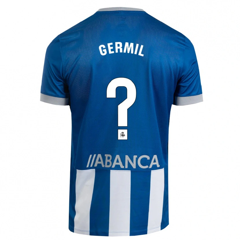 Danxen Hombre Camiseta Darío Germil #0 Azul Gris Blanco 1ª Equipación 2026/27 La Camisa