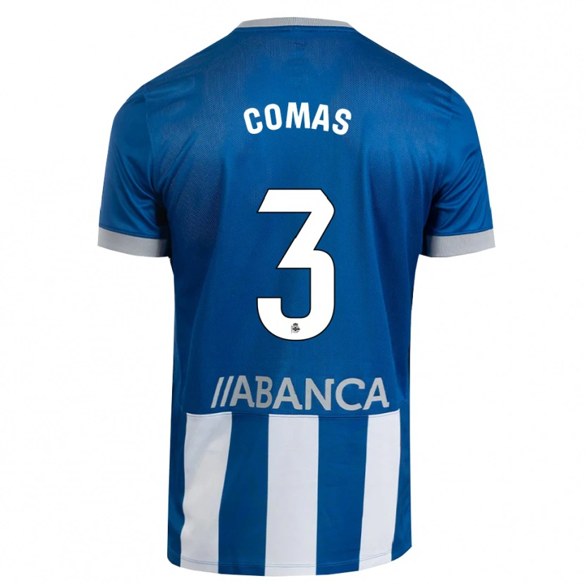 Danxen Hombre Camiseta Arnau Comas #3 Azul Gris Blanco 1ª Equipación 2026/27 La Camisa