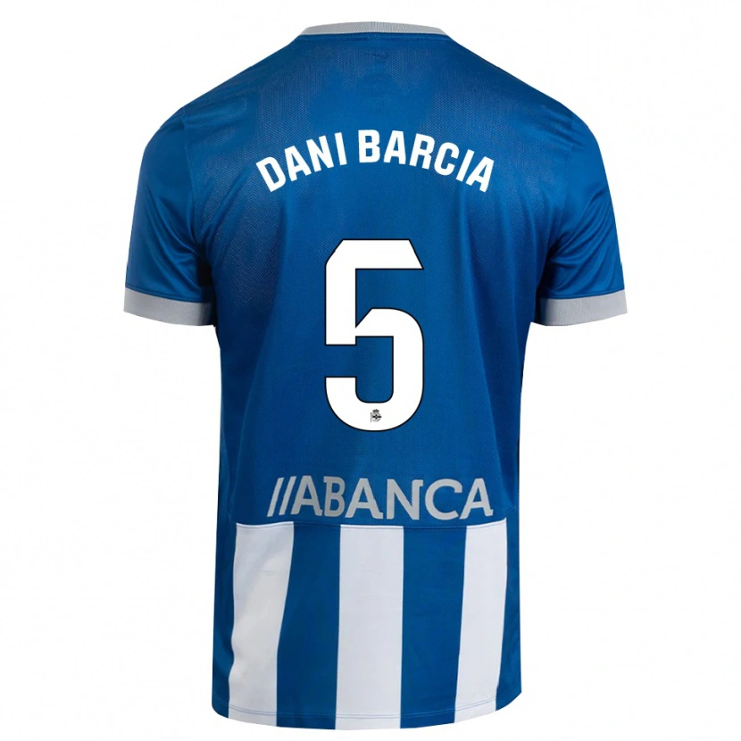Danxen Hombre Camiseta Dani Barcia #5 Azul Gris Blanco 1ª Equipación 2026/27 La Camisa