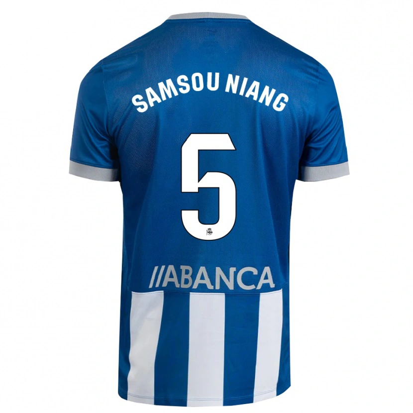 Danxen Hombre Camiseta Papa Samsou Niang #5 Azul Gris Blanco 1ª Equipación 2026/27 La Camisa
