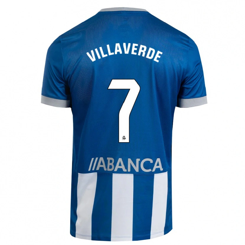 Danxen Hombre Camiseta Hugo Villaverde #7 Azul Gris Blanco 1ª Equipación 2026/27 La Camisa