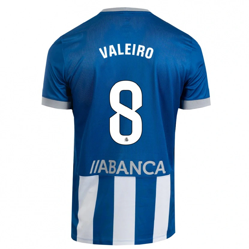 Danxen Hombre Camiseta Mauro Valeiro #8 Azul Gris Blanco 1ª Equipación 2026/27 La Camisa