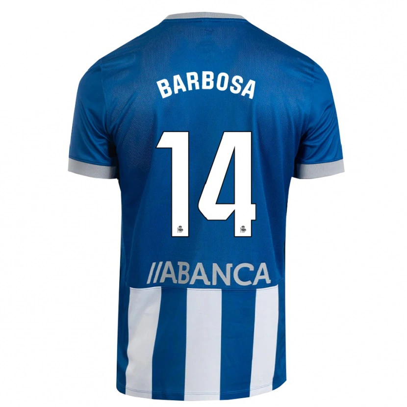 Danxen Hombre Camiseta Justino Barbosa #14 Azul Gris Blanco 1ª Equipación 2026/27 La Camisa
