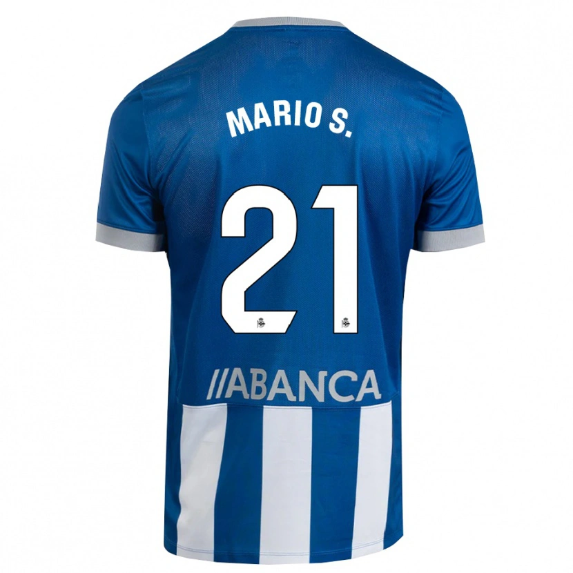 Danxen Hombre Camiseta Mario Soriano #21 Azul Gris Blanco 1ª Equipación 2026/27 La Camisa