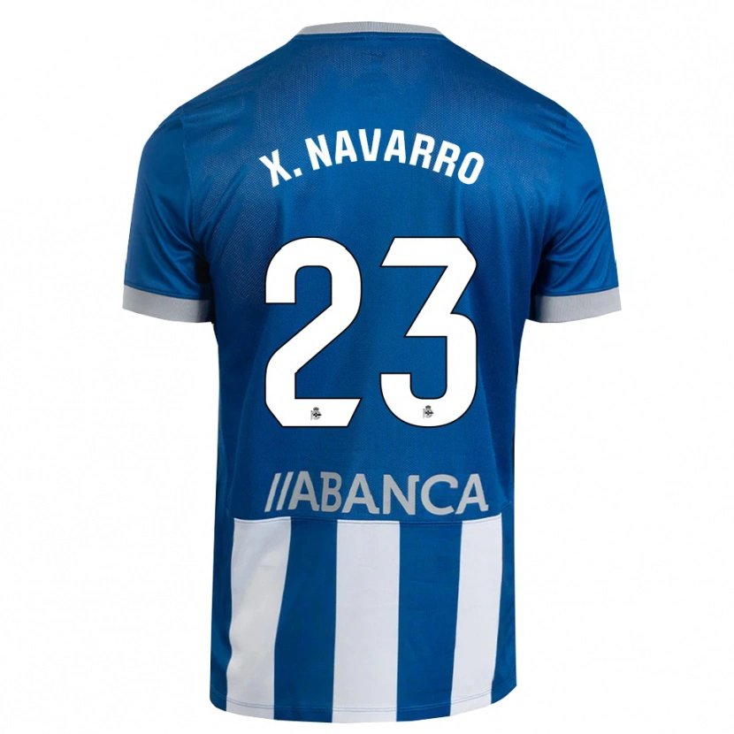 Danxen Hombre Camiseta Ximo Navarro #23 Azul Gris Blanco 1ª Equipación 2026/27 La Camisa