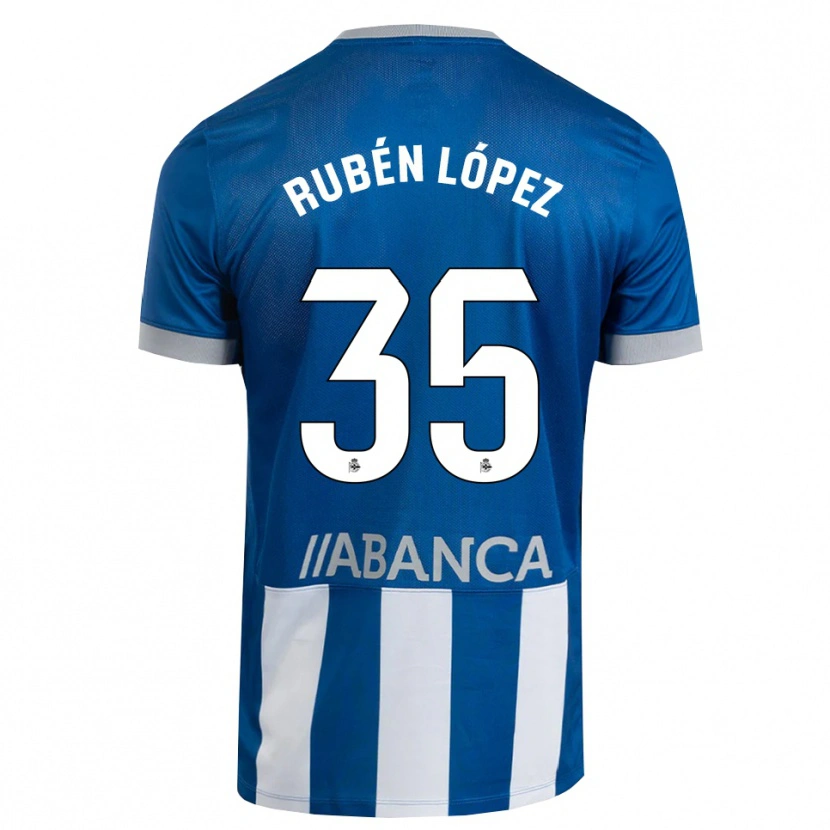Danxen Hombre Camiseta Rubén López #35 Azul Gris Blanco 1ª Equipación 2026/27 La Camisa