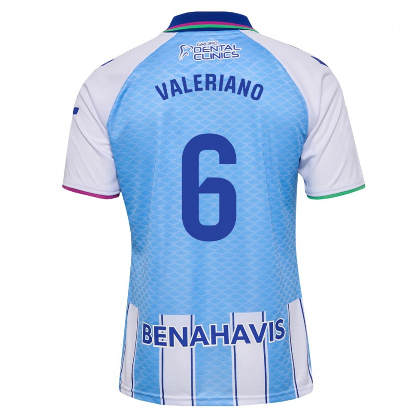 Danxen Hombre Camiseta Nerea Valeriano Martínez #6 Azul Cielo Profundo Blanco 1ª Equipación 2026/27 La Camisa