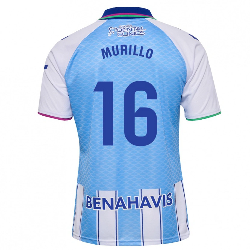 Danxen Hombre Camiseta Diego Murillo #16 Azul Cielo Profundo Blanco 1ª Equipación 2026/27 La Camisa