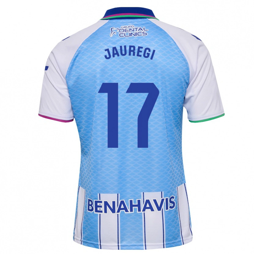 Danxen Hombre Camiseta Eneko Jauregi #17 Azul Cielo Profundo Blanco 1ª Equipación 2026/27 La Camisa