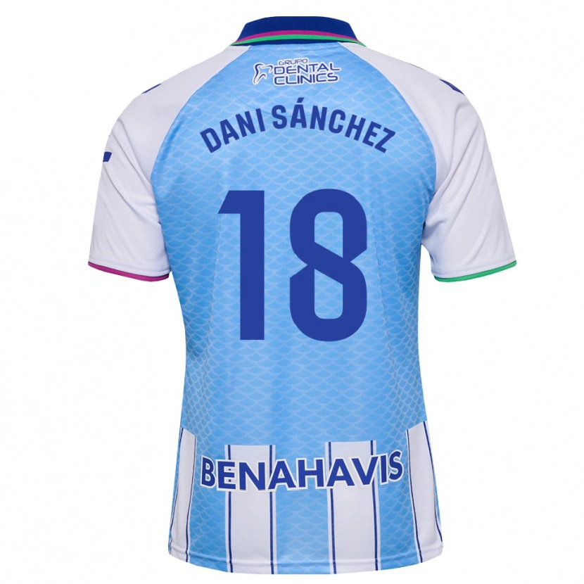 Danxen Hombre Camiseta Dani Sánchez #18 Azul Cielo Profundo Blanco 1ª Equipación 2026/27 La Camisa