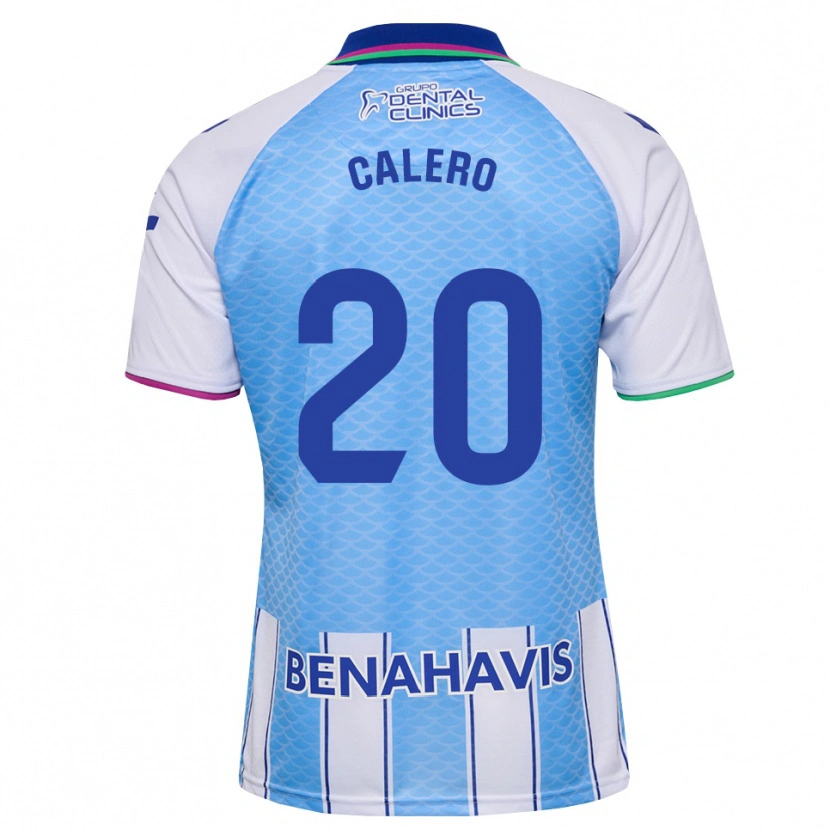 Danxen Hombre Camiseta Fernando Calero #20 Azul Cielo Profundo Blanco 1ª Equipación 2026/27 La Camisa