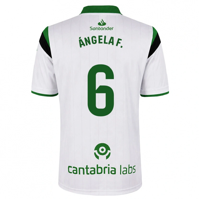 Danxen Hombre Camiseta Ángela Fernández Fraile #6 Blanco Verde Negro 1ª Equipación 2026/27 La Camisa