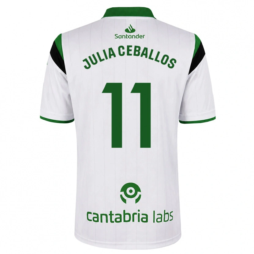 Danxen Hombre Camiseta Julia Ceballos Carrancio #11 Blanco Verde Negro 1ª Equipación 2026/27 La Camisa