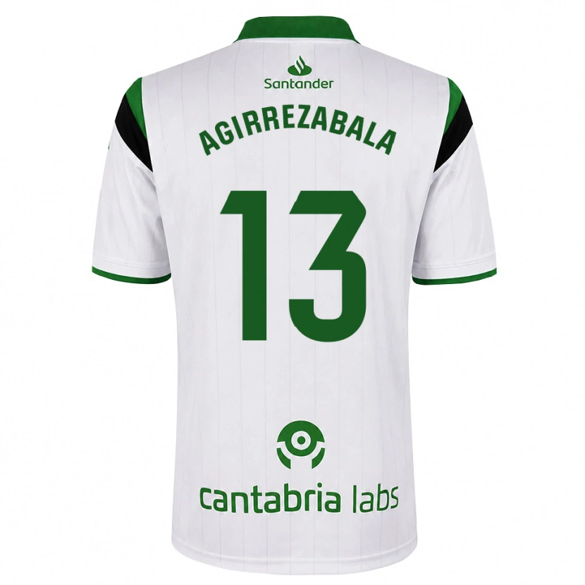 Danxen Hombre Camiseta Julen Agirrezabala #13 Blanco Verde Negro 1ª Equipación 2026/27 La Camisa