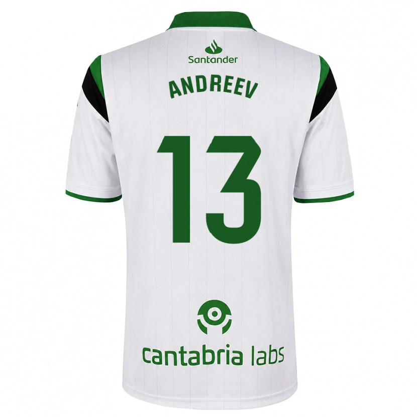 Danxen Hombre Camiseta Plamen Andreev #13 Blanco Verde Negro 1ª Equipación 2026/27 La Camisa