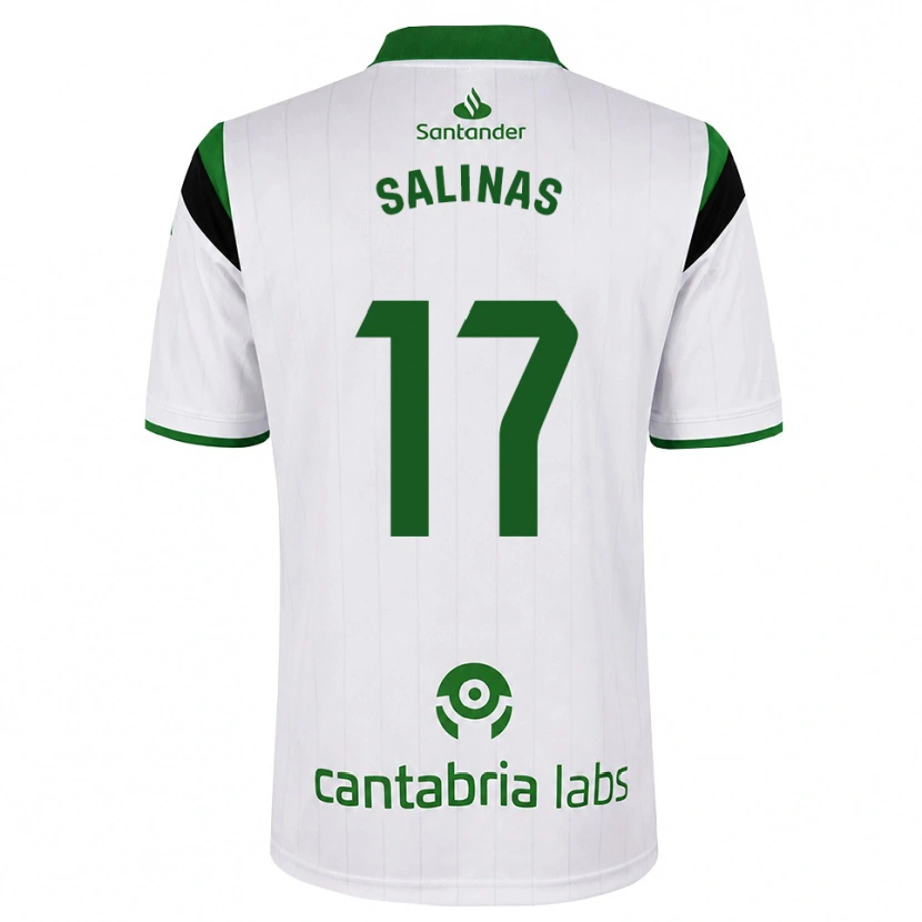 Danxen Hombre Camiseta Jorge Salinas #17 Blanco Verde Negro 1ª Equipación 2026/27 La Camisa