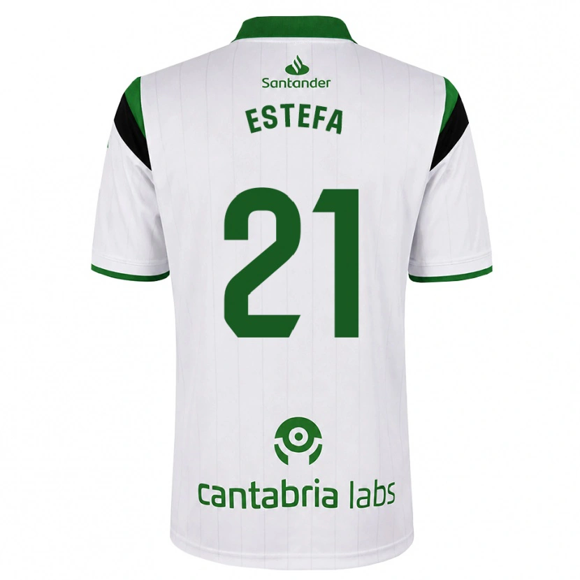 Danxen Hombre Camiseta Estefanía Torralba Pareja #21 Blanco Verde Negro 1ª Equipación 2026/27 La Camisa