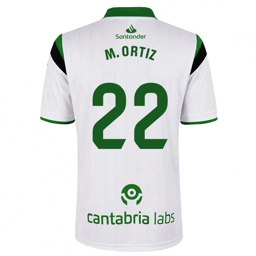 Danxen Hombre Camiseta María Ortiz Heras #22 Blanco Verde Negro 1ª Equipación 2026/27 La Camisa