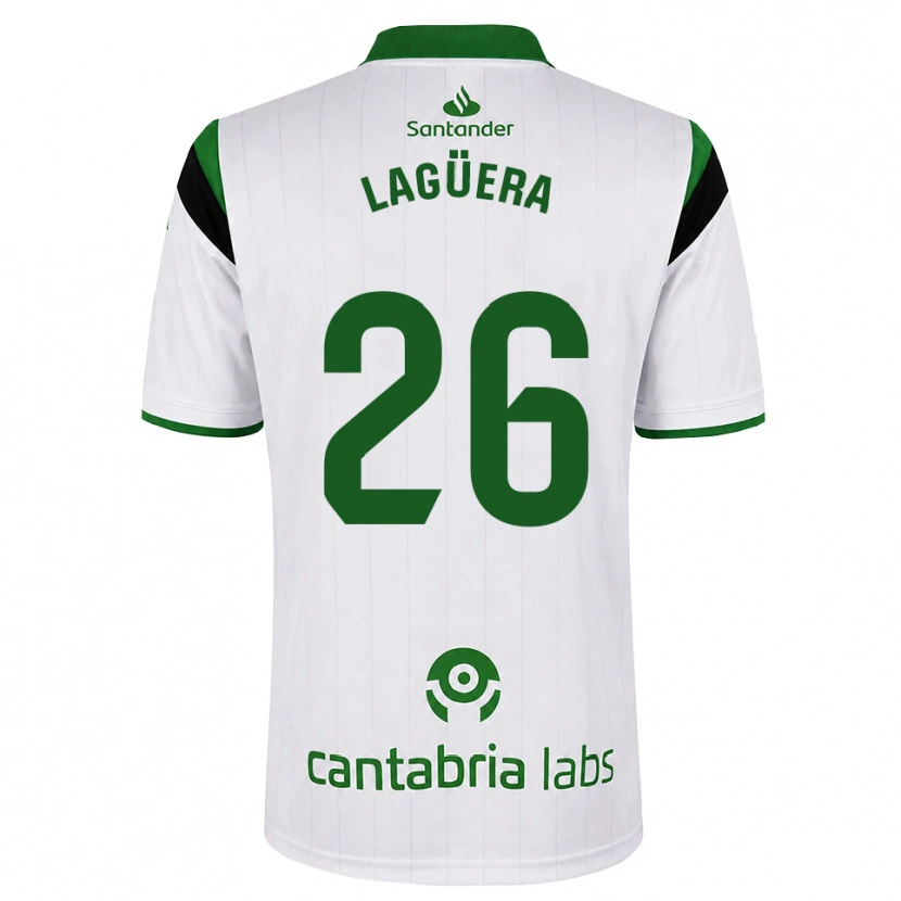 Danxen Hombre Camiseta Christian Lagüera #26 Blanco Verde Negro 1ª Equipación 2026/27 La Camisa