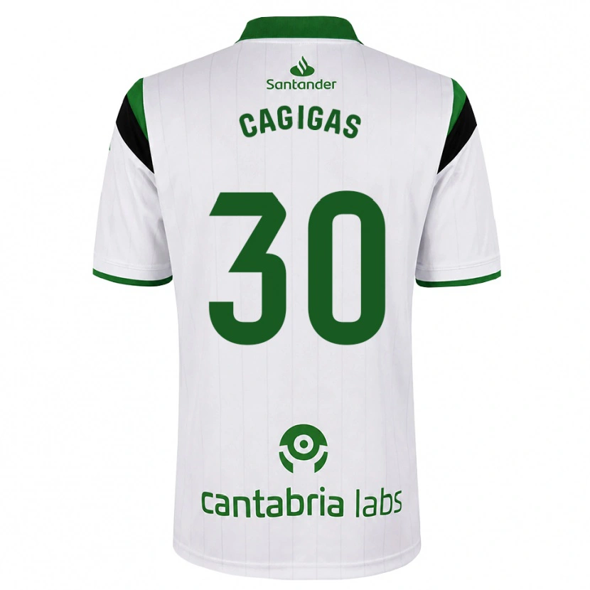 Danxen Hombre Camiseta Iván Cagigas #30 Blanco Verde Negro 1ª Equipación 2026/27 La Camisa