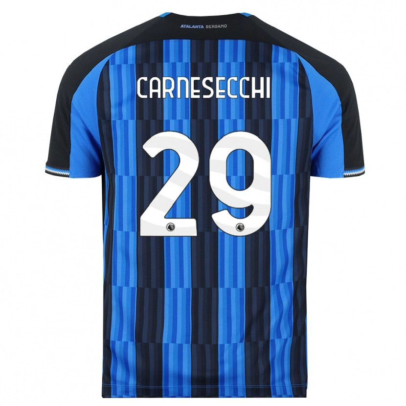 Danxen Hombre Camiseta Marco Carnesecchi #29 Azul Negro Rojo 1ª Equipación 2026/27 La Camisa