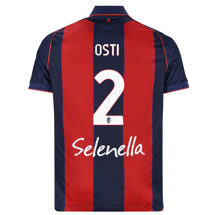 Danxen Hombre Camiseta Gabriele Osti #2 Azul Real Rojo Blanco 1ª Equipación 2026/27 La Camisa