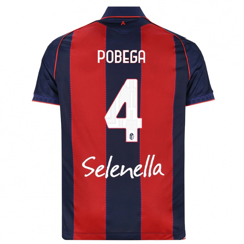 Danxen Hombre Camiseta Tommaso Pobega #4 Azul Real Rojo Blanco 1ª Equipación 2026/27 La Camisa