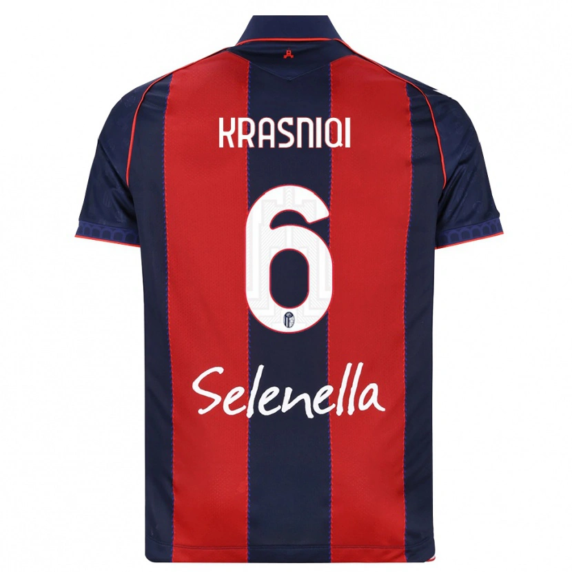 Danxen Hombre Camiseta Besalet Krasniqi #6 Azul Real Rojo Blanco 1ª Equipación 2026/27 La Camisa