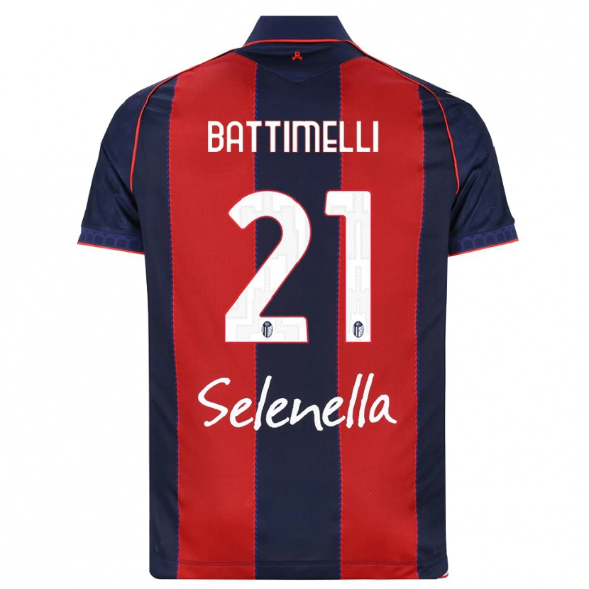 Danxen Hombre Camiseta Giuseppe Battimelli #21 Azul Real Rojo Blanco 1ª Equipación 2026/27 La Camisa
