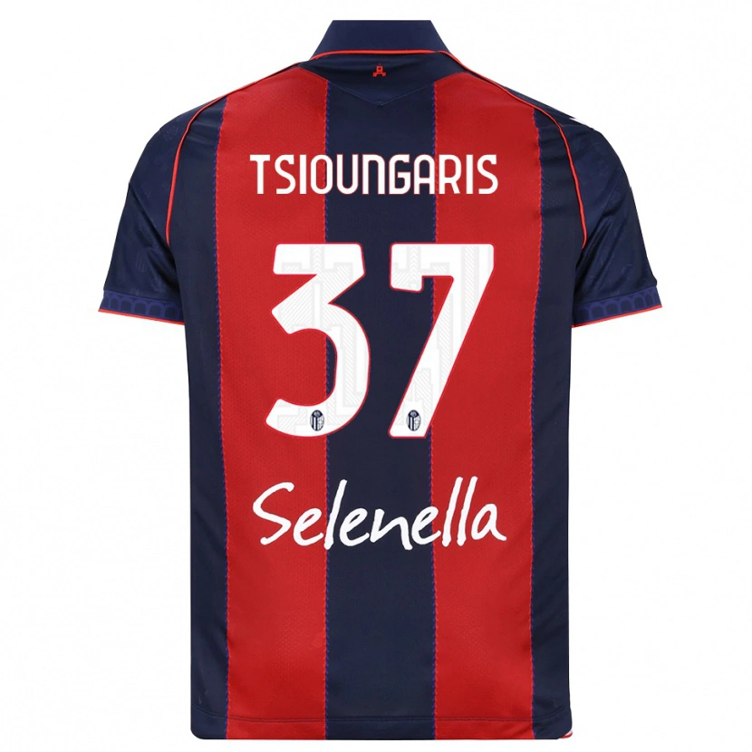Danxen Hombre Camiseta Theodoros Tsioungaris #37 Azul Real Rojo Blanco 1ª Equipación 2026/27 La Camisa