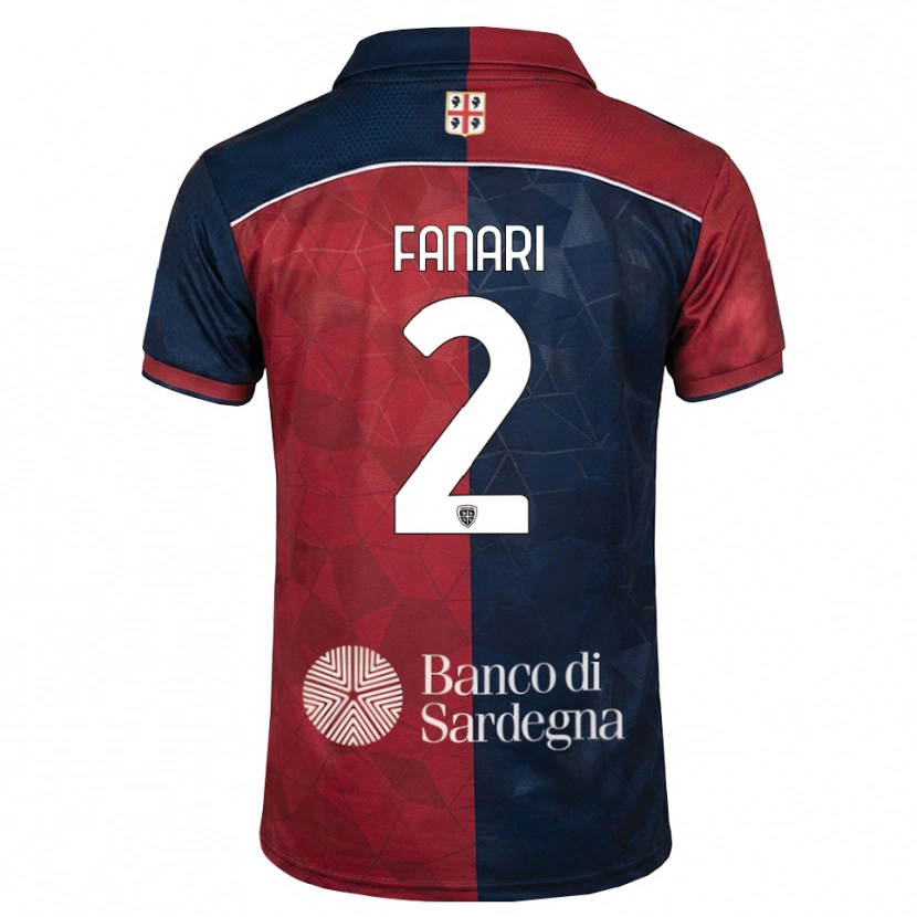 Danxen Hombre Camiseta Leonardo Fanari #2 Burdeos Azul Real 1ª Equipación 2026/27 La Camisa